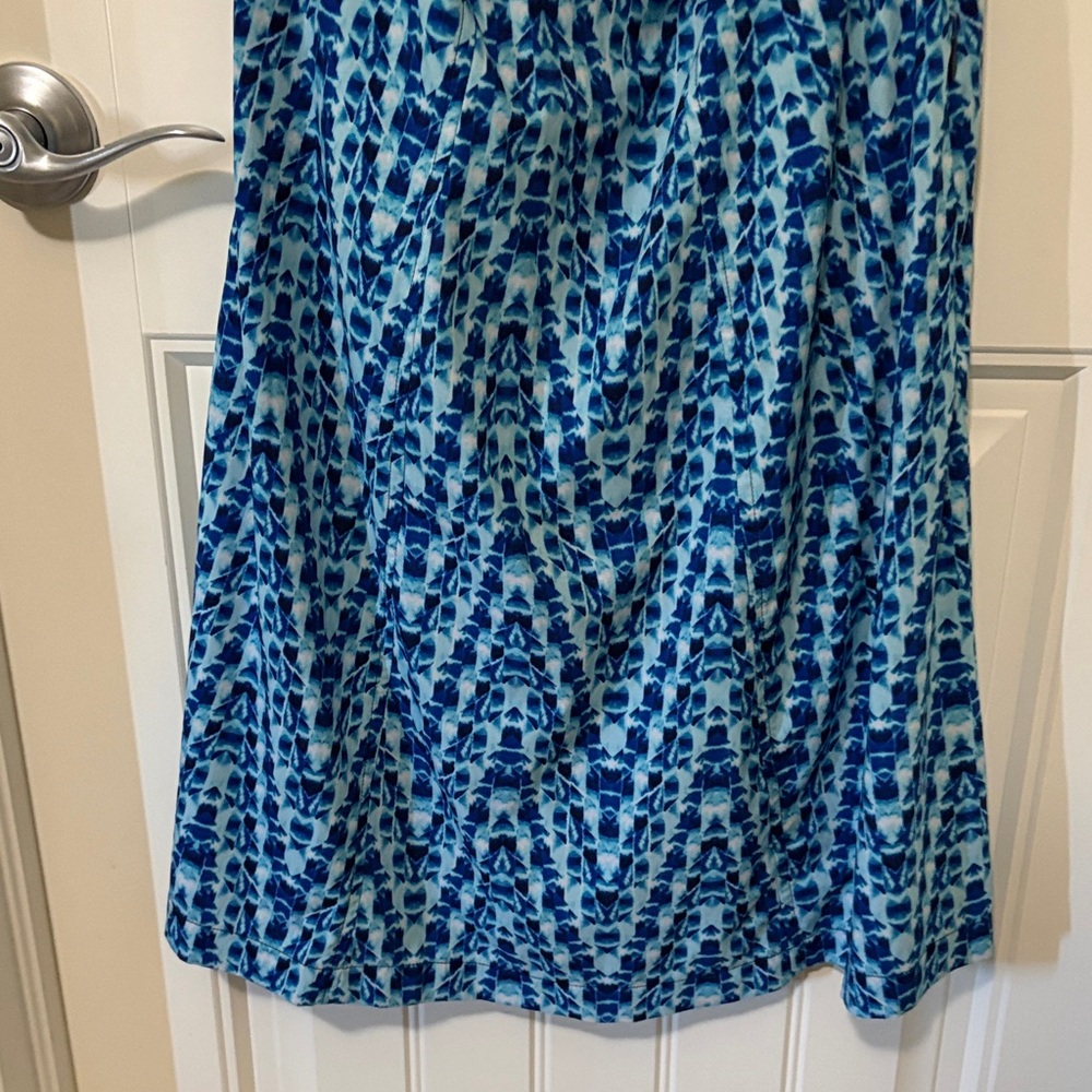 Athleta Blue Patterned Halter Dress - Picture 6 of 9